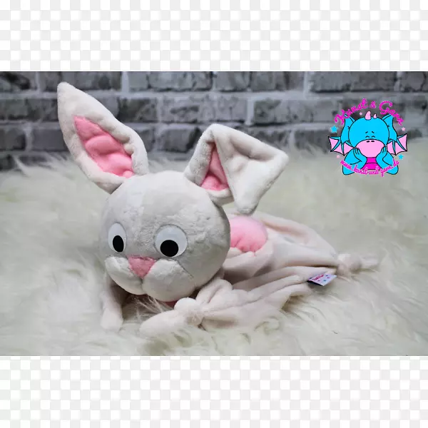 毛绒复活节兔子粉红毛绒动物玩具-兔子玩具