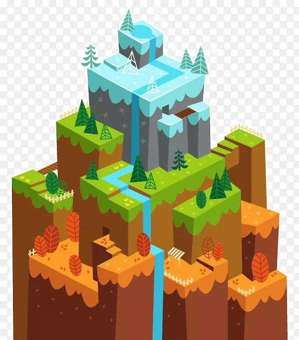 纪念碑谷等距图形在视频游戏和像素艺术瓷砖为基础的视频游戏低等长城镇