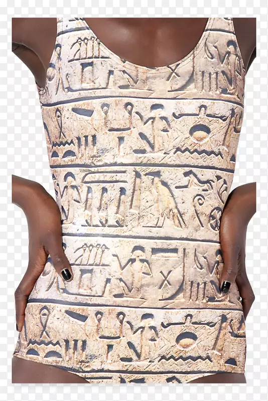埃及象形文字无袖衬衫图案