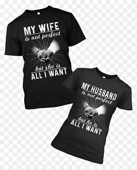T-恤，丈夫，妻子，夫妻，丈夫
