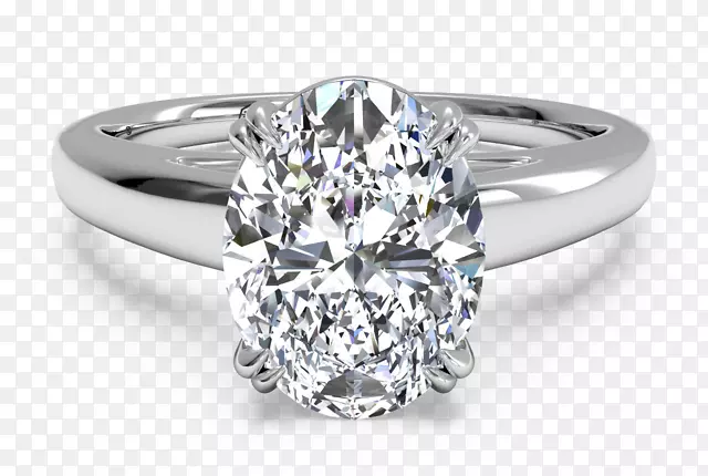 订婚戒指钻石切割公主切割白金戒指