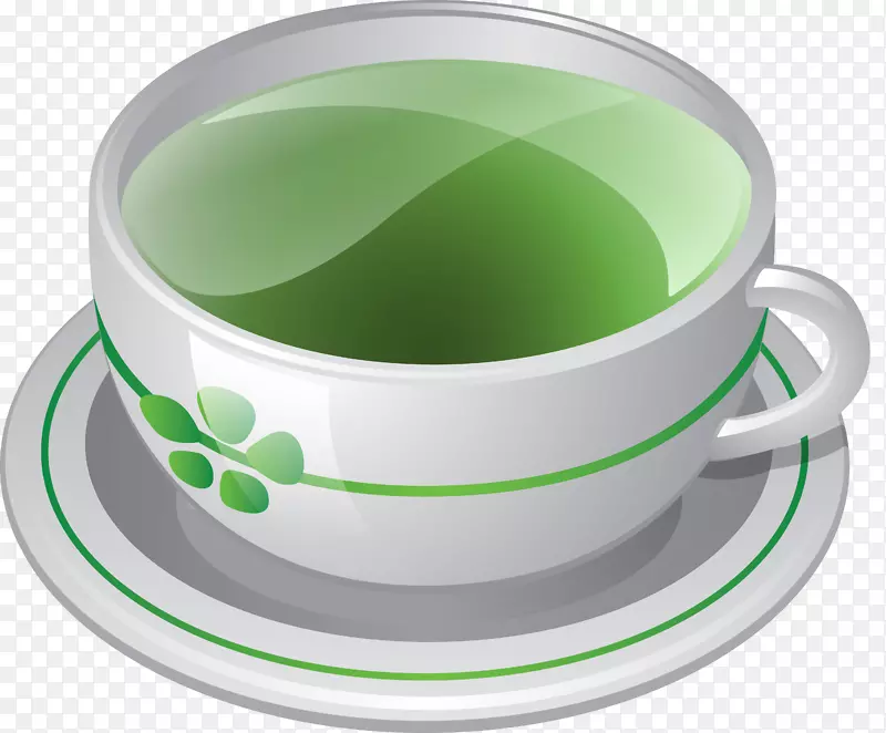 咖啡杯绿茶白茶