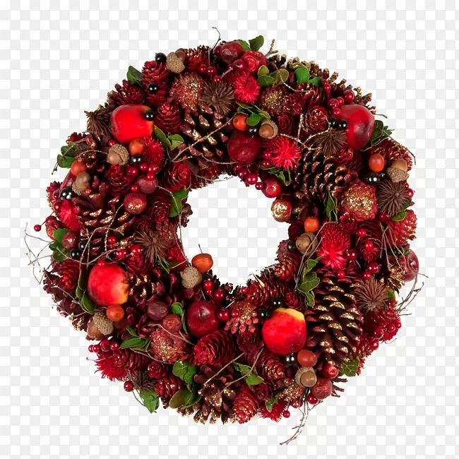 圣诞花环装饰水果-圣诞节