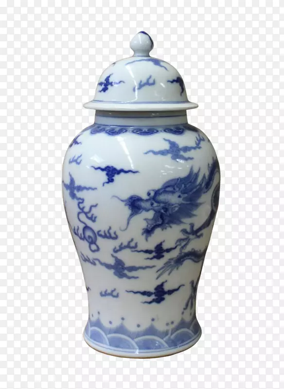花瓶蓝白陶瓷瓶