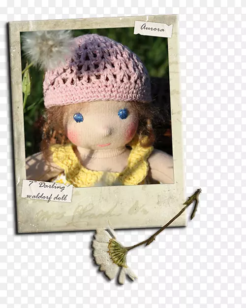 Waldorf娃娃针织帽钩针豆-洋娃娃
