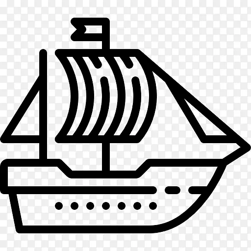 帆船剪贴画-旧船
