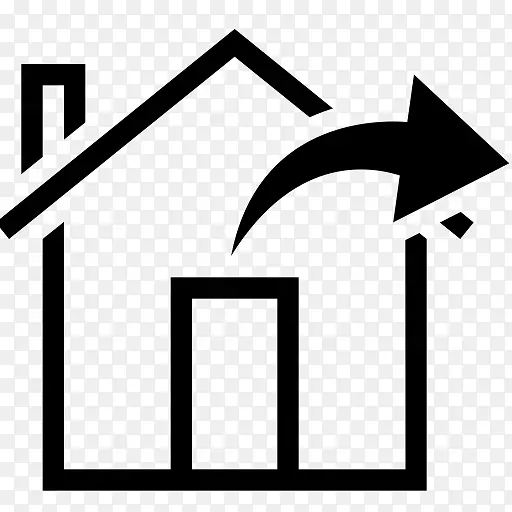电脑图标房地产房屋建筑剪贴画.带箭头的住宅符号
