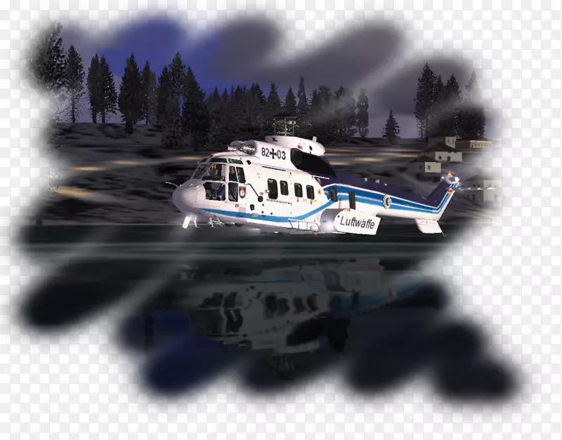 直升机欧洲直升机AS 332超级美洲狮欧洲直升机EC 225超级美洲狮飞行模拟器-直升机