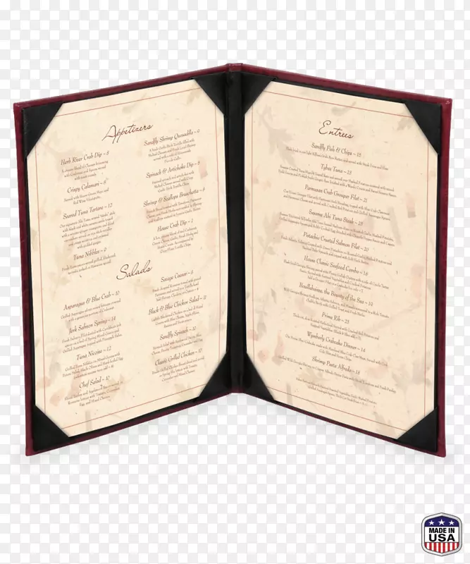 餐厅菜单，菜谱，纸，皮革-菜单封面