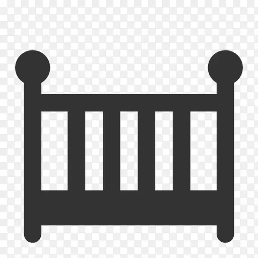 床上儿童电脑图标婴儿床