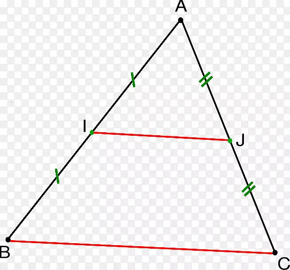 三角Toréorème des milieux中点定理线段-三角形
