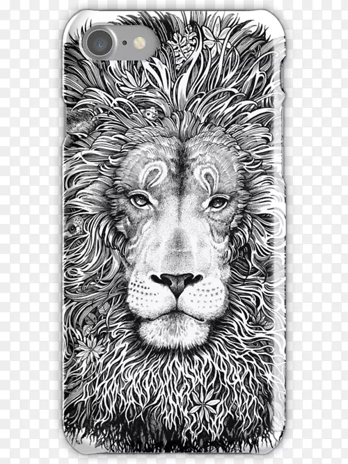 白狮画虎涂鸦-丛林之王