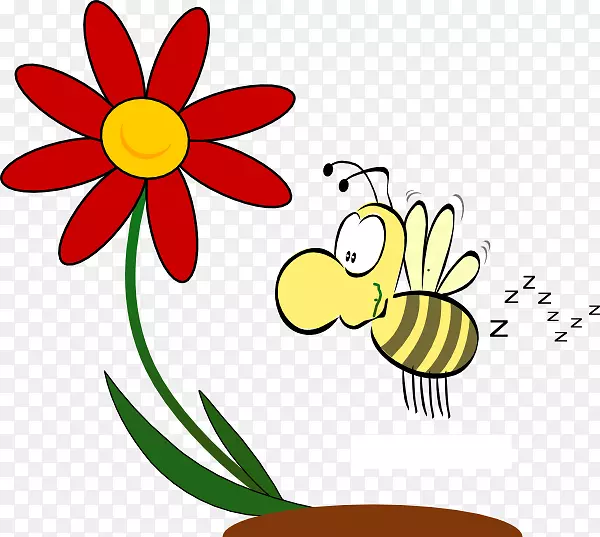 蜜蜂花昆虫剪贴画-蜜蜂