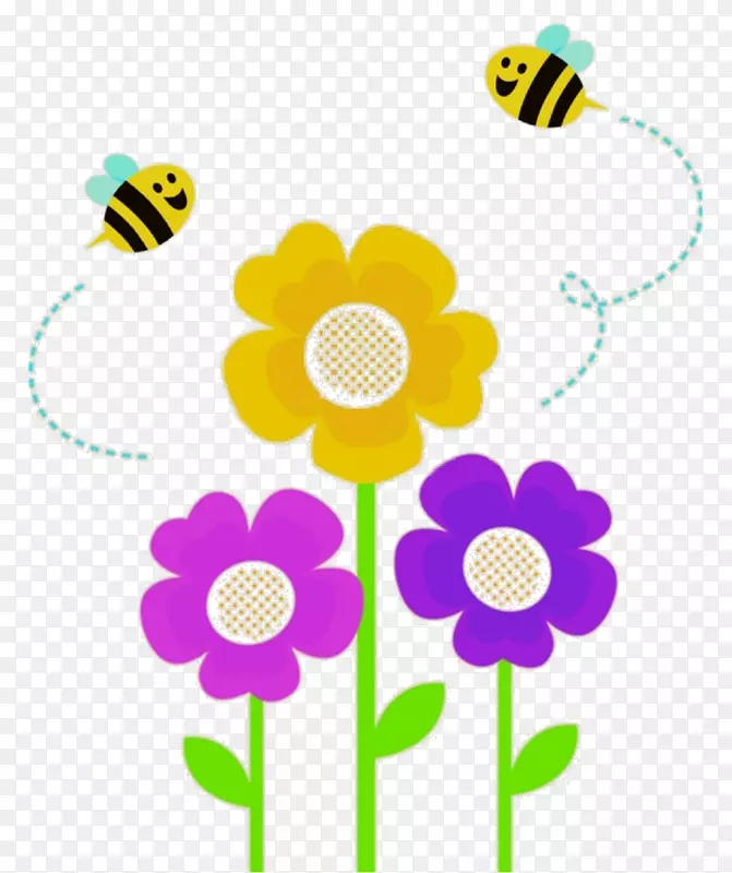 西方蜜蜂大黄蜂花夹艺术-蜜蜂