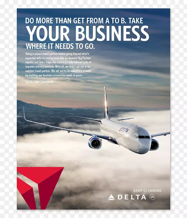 航空公司德尔塔航空公司广告结束后空中客车：放弃命运-海报广告