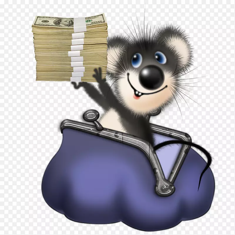 电脑鼠标纸钱包钱电脑鼠标