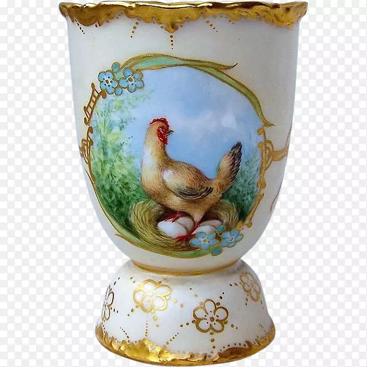 瓷公鸡餐具花瓶