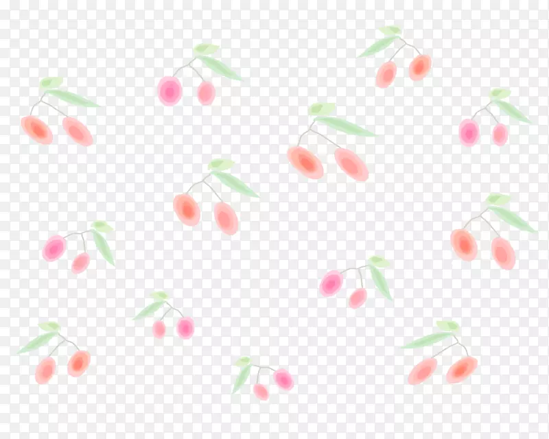 粉红色m花型图案设计