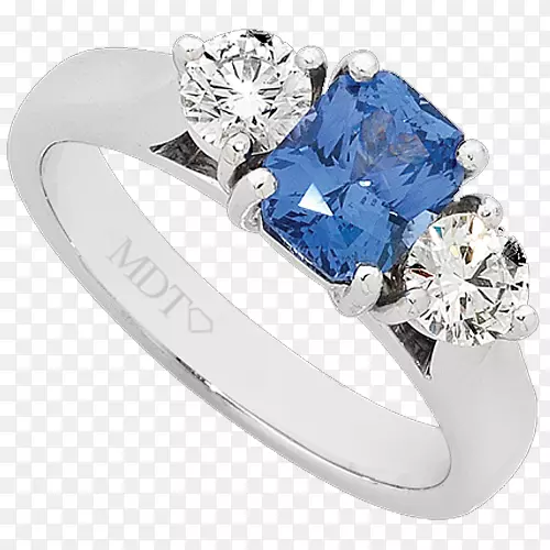 设计钻石珠宝商蓝宝石戒指蓝宝石