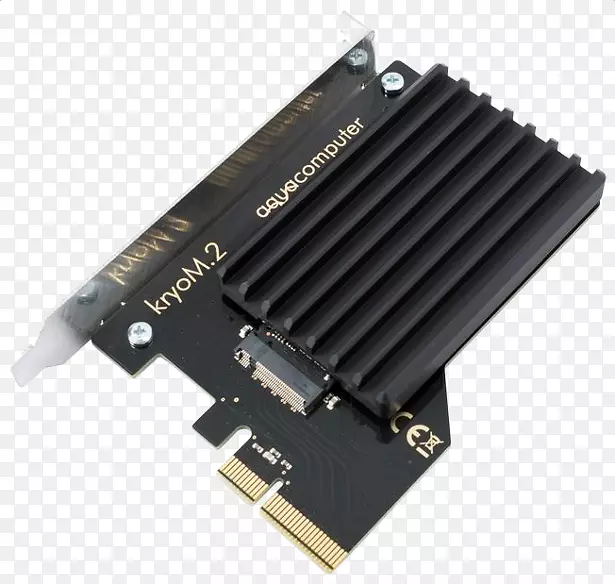 PCIExpressionaqua计算机53223驱动器舱面板计算机kryom.2 PCIe 3.0x4适配器，用于M.2 ngff PCIe SSD，m键与.硬盘-立管卡
