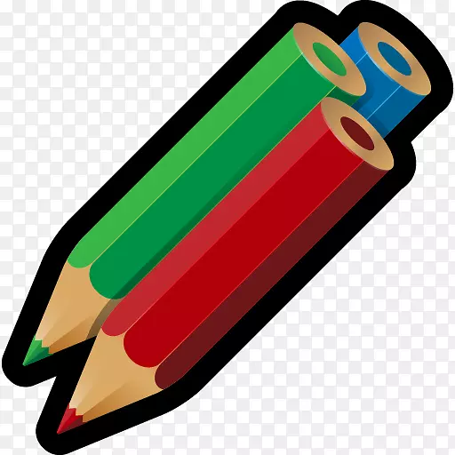 彩色铅笔计算机图标绘图.铅笔