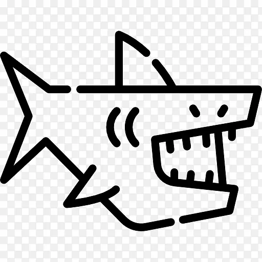 电脑图标鲨鱼剪贴画-鲨鱼