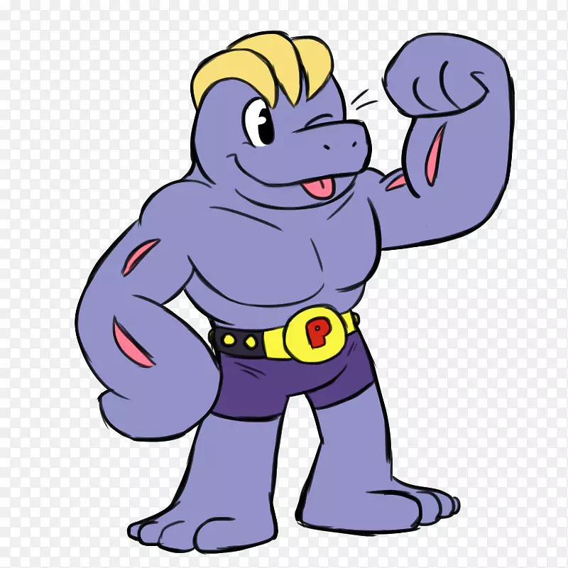 Machoke Machamp Pokémon红色和蓝色艺术-口袋妖怪