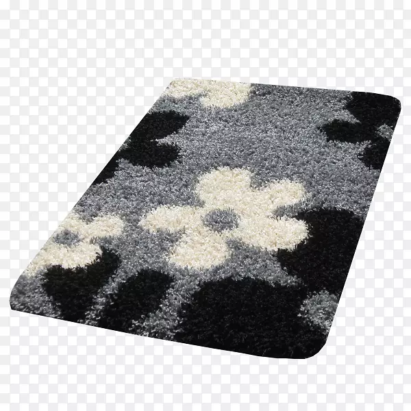地板垫，羊毛，黑色，毛茸茸的
