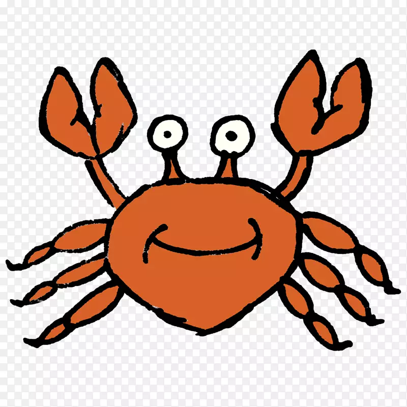 螃蟹扇形昆虫剪贴画-螃蟹