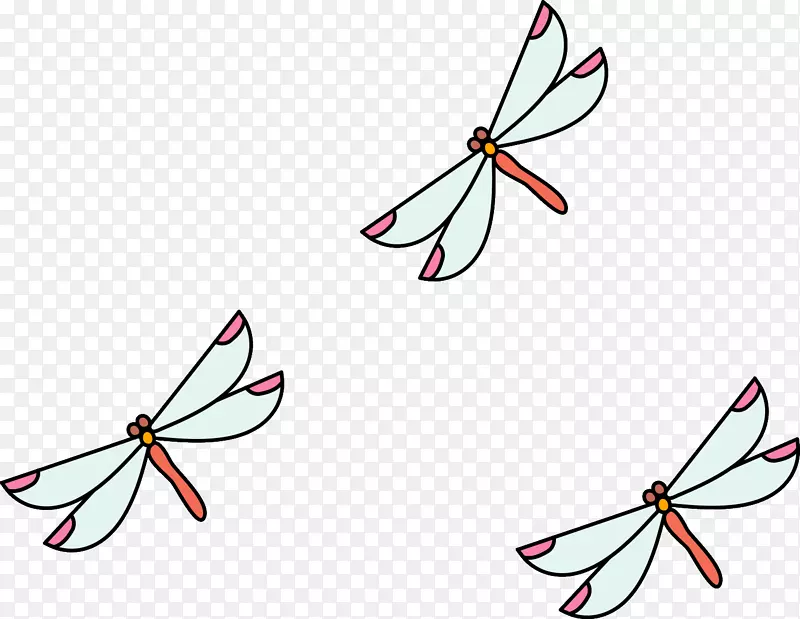 蝴蝶昆虫翅膀粉红m剪贴画-秋季