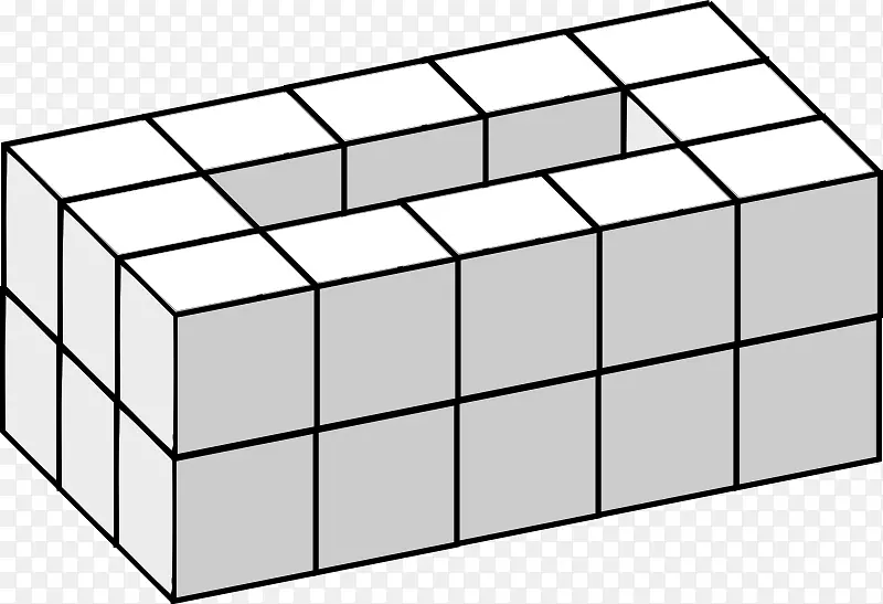 体立方体三维空间毛刺拼图立方体