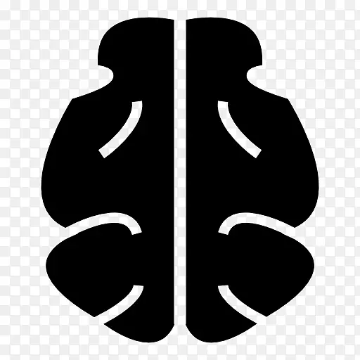 人脑计算机图标-大脑