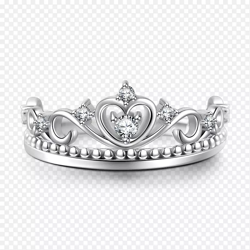结婚戒指纯银皇冠戒指