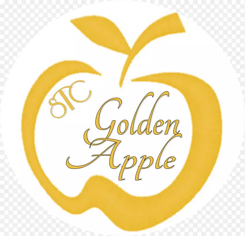 商标水果字体-金苹果