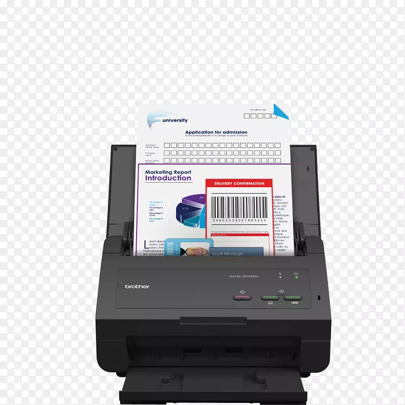 图像扫描器自动文件馈送兄弟广告2100兄弟ADS 1600 w文档扫描器打印机