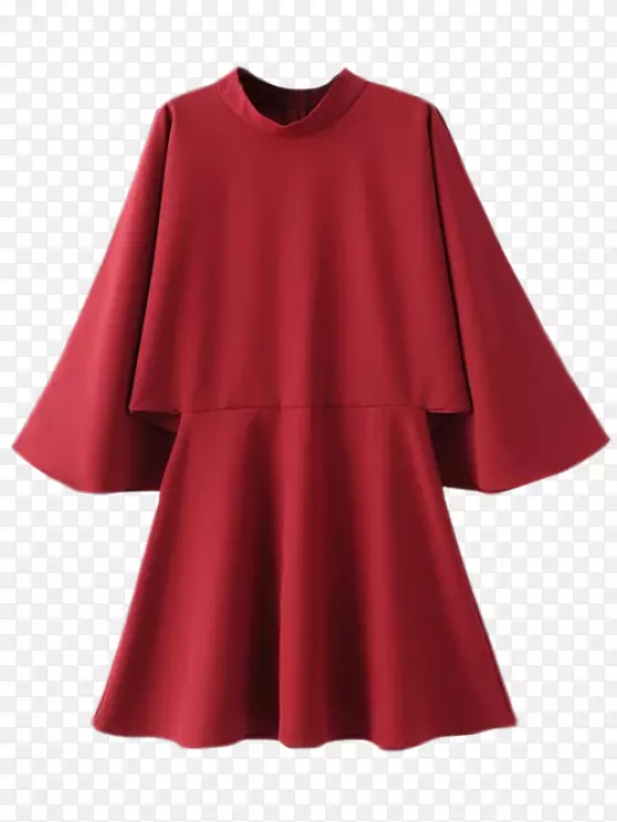 连衣裙袖a线小前卫红袖子