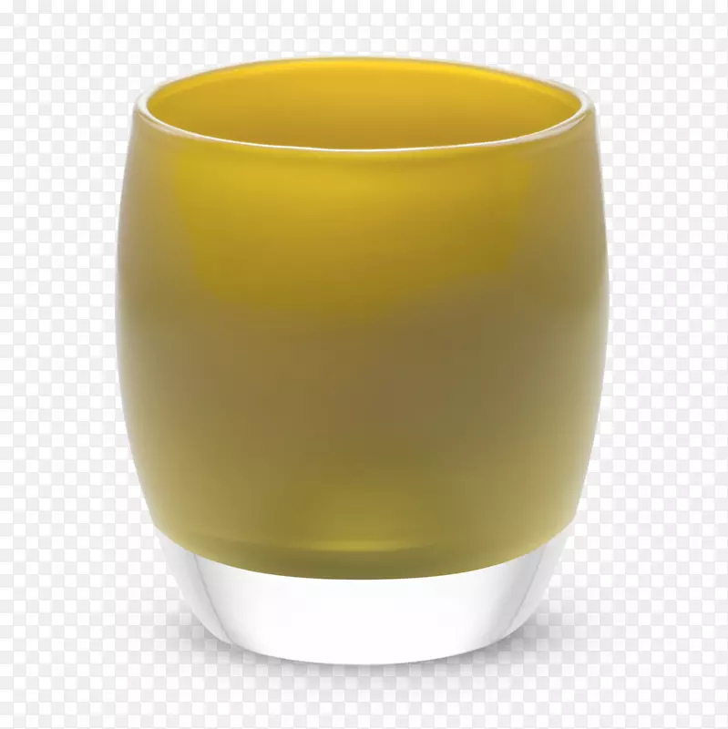 高球玻璃黄色老式玻璃蜡烛