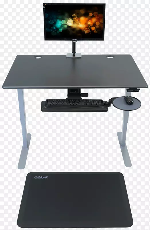 立桌电脑键盘膝上型电脑书桌写字桌面视图