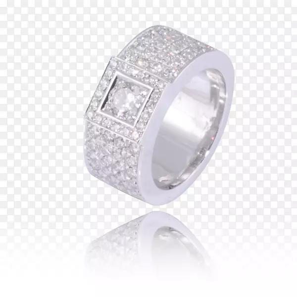 银结婚戒指水晶珠宝银