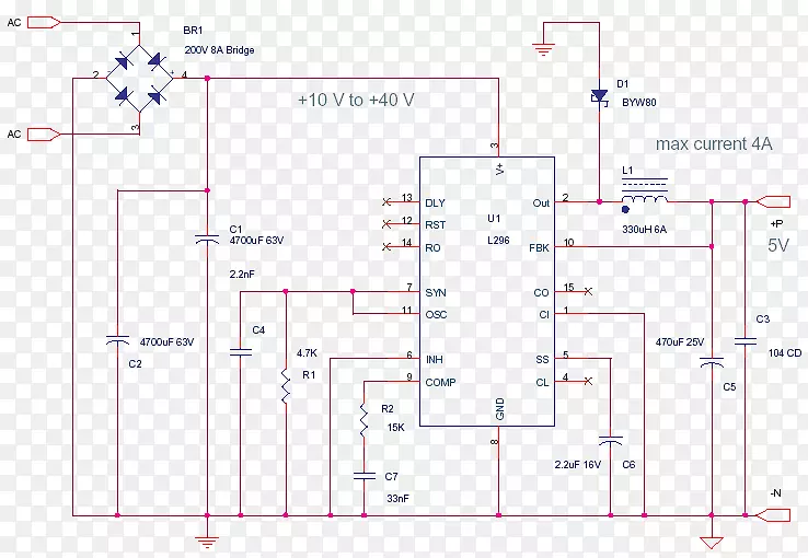 开关电源电压调节器功率变换器电子电路线路电子电路