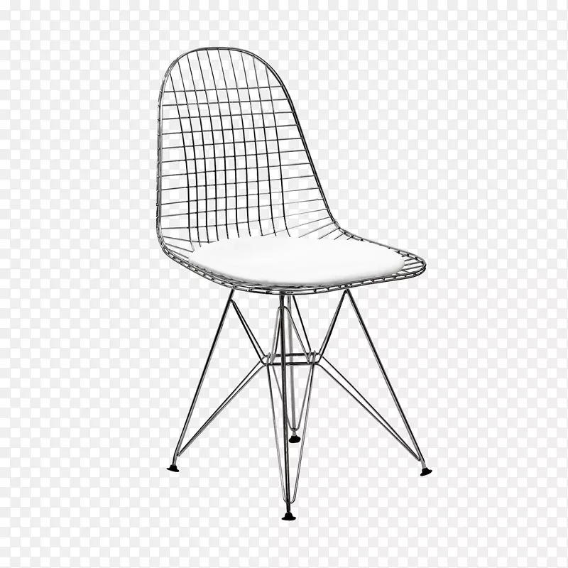 伊姆斯休闲椅木钢丝椅(DKr 1)查尔斯和雷伊姆斯-椅子