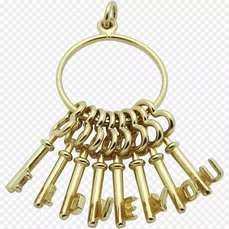 金环骨架钥匙首饰.黄金