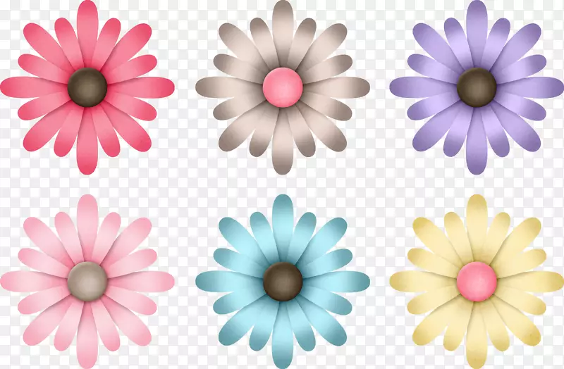 花卉设计花瓣剪贴画-花