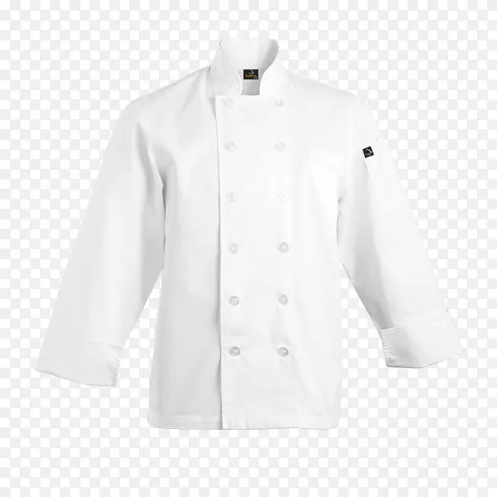 女衬衫厨师制服领夹克纽扣夹克
