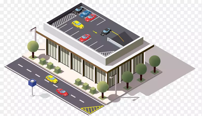 停车场购物中心规模模型