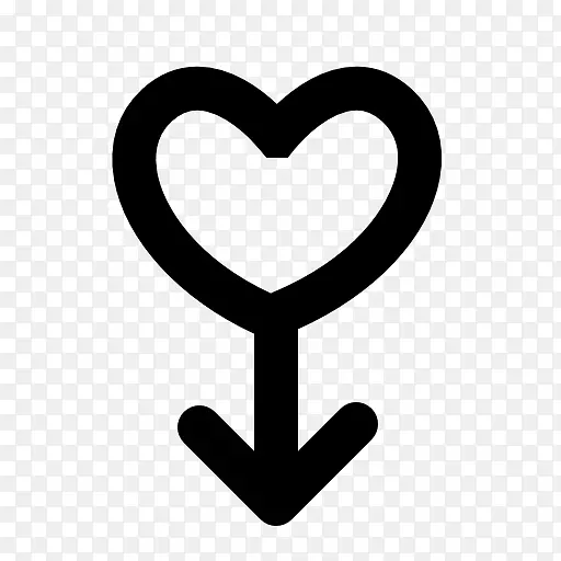 心脏箭头性别符号形状-心脏