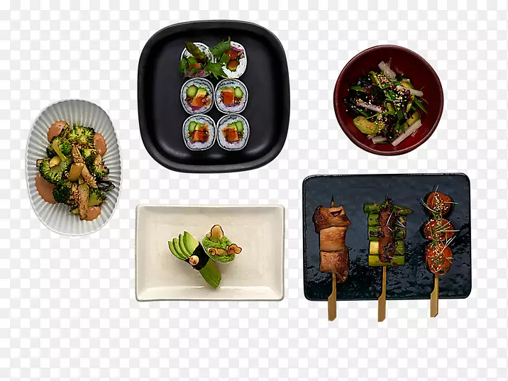 寿司、天妇罗菜、鱿鱼作为食物-寿司外卖