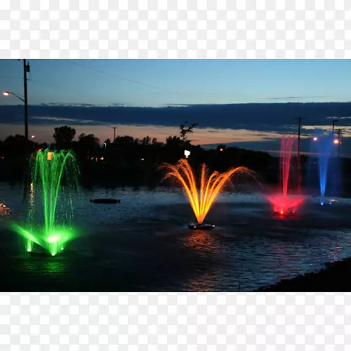 喷泉水特色草坪曝气器照明发光二极管