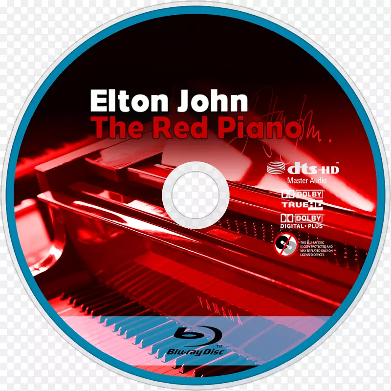 光盘红色钢琴蓝光光盘钢琴