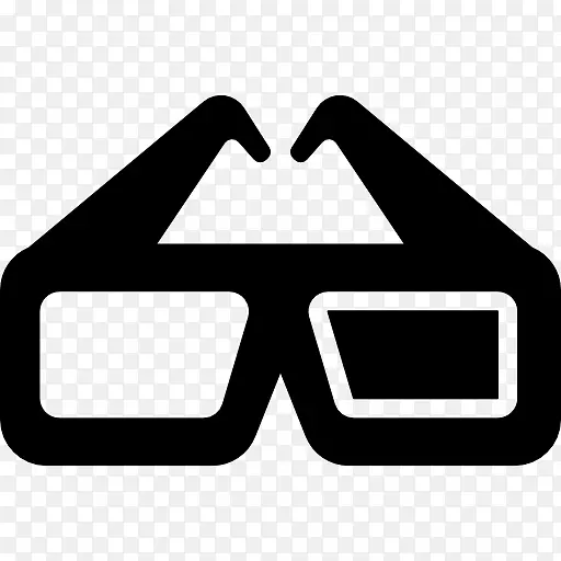 电影影院电脑图标极化三维系统眼镜